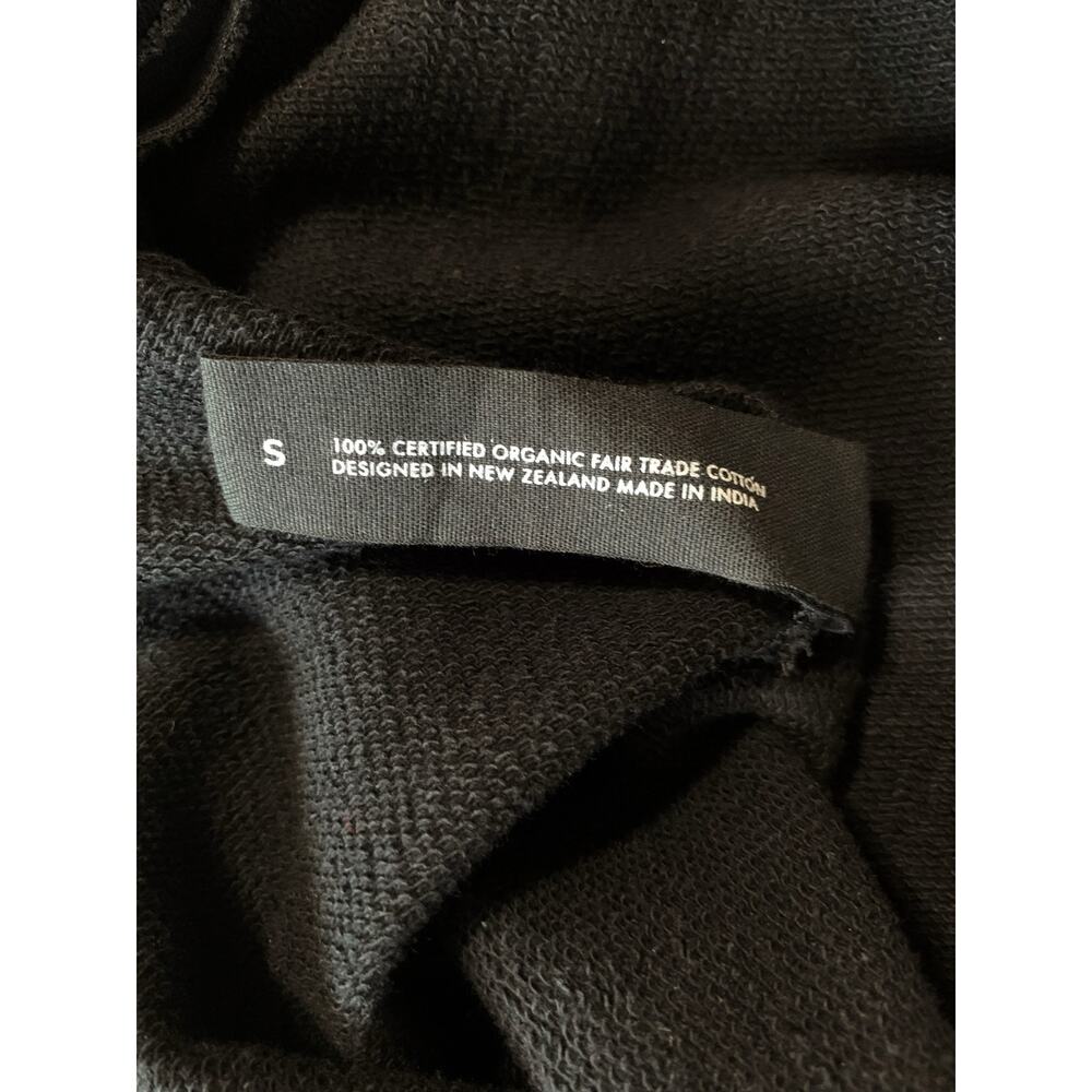 Kowtow Dress Black Organic Cotton Oversized Short Sleeves Pockets Women's S - Picture 5 of 6